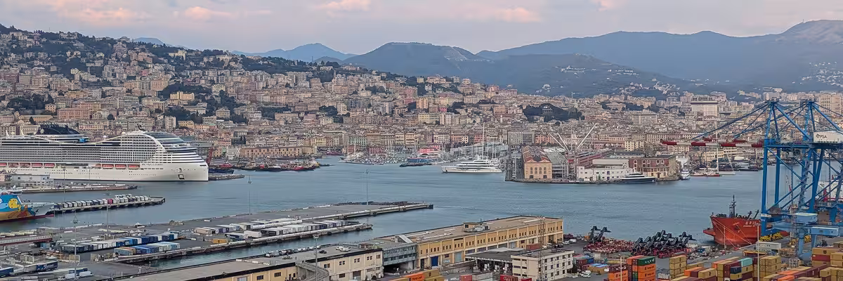 The harbour from the Lanterna, best views of Genoa