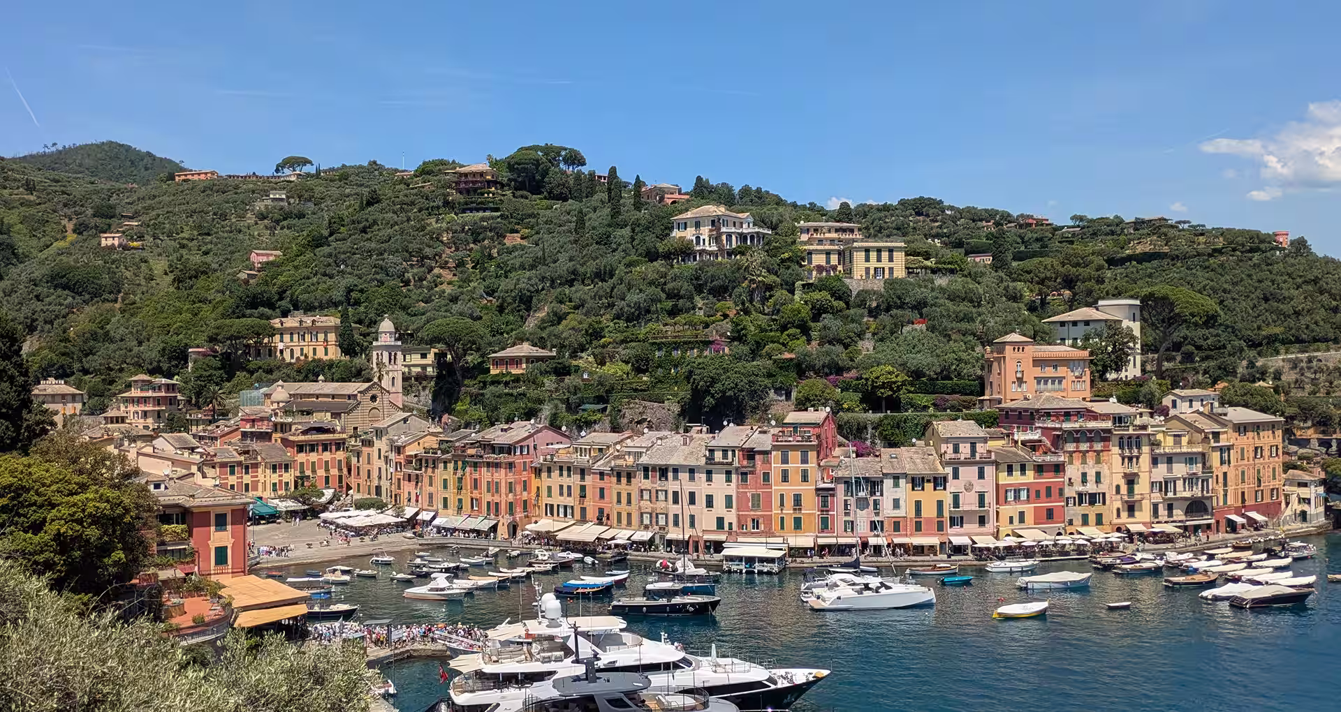 Things to do in Genoa, view of the harbour of Portofino