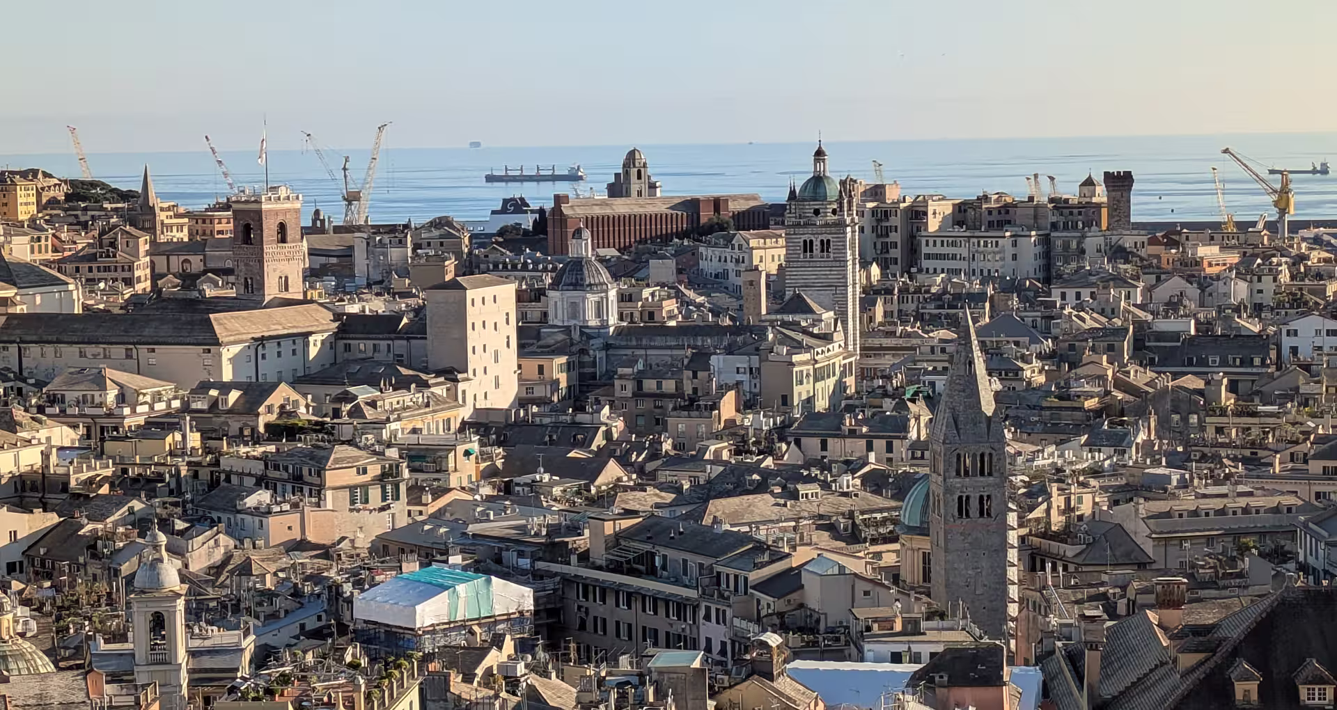 Things to do in Genoa, belvedere of Castelletto in Genoa, Italy